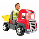 Super Caminhão Infantil Criança Com Caçamba E Pedal 