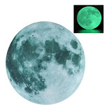 Super Lua 30cm Grande Adesivo Brilha No Escuro Fosforescente