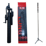 Super Tripé 1.75cm Bastão Retrátil Controle Para 2 Telefones