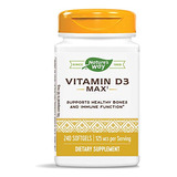 Suplemento Nature's Way Vitamina D3 Max 125mcg 240 Cápsulas