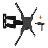 Suporte Articulado Tv 23 A 75 Sup P/conversor E Dvd Casa Do Suporte Cs0045asc Cor Preto