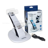 Suporte Base Dock Carregador 2 Controles Com Led Ps5 