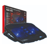 Suporte Base Notebook Nbc-100bk C3tech Gamer 4 Coolers Led Cor Preto