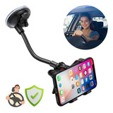 Suporte Celular Pressão Vidro E Painel Carro Vittak Cor Preto