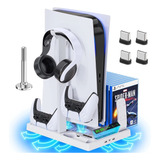 Suporte Cooler Para Ps5 Com Suporte Para Fone De Ouvido