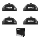 Suporte De Barras Thule 7106 + Kit De Fixação 6013 Cor Preto