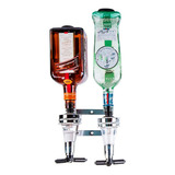 Suporte De Bebidas Parede Para 2 Garrafas Medidor Dispenser