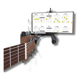 Suporte De Celular Para Violão Guitarra Cifrashelf 2 Em 1 Cor Preto