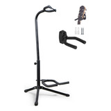 Suporte De Chão + De Parede Para Violão Guitarra Baixo Bass