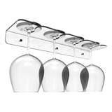 Suporte De Parede Organizador Para 4 Taças De Vinho Adega Cor Transparente