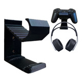 Suporte De Parede P/ 1 Controle Ps5 Ps4 Ps3 Xbox + Headset