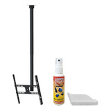  Suporte De Teto Tv 10/80 Preto + Limpa Telas - Brasforma