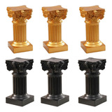 Suporte De Vela Pedestal De Estátua Romana 6 Peças Para