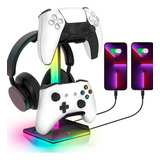 Suporte Fone De Ouvido Headset Headphone Efeitos Rgb Gamer