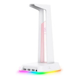 Suporte Gamer Onikuma St-2 Para Headset Rgb Branco