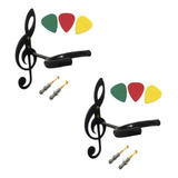 Suporte Gancho Pendurar Violão Folk Clássico Guitarra Kit 2