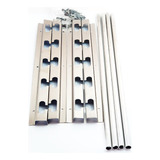 Suporte Inox P/ Churrasqueira 5 Níveis C/4 Tubos Alum 75cm