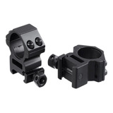 Suporte Mount Fixação Luneta 25mm Para Trilho 20mm - 2 Peças