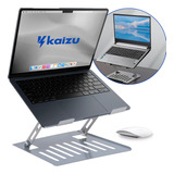 Suporte Notebook Macbook Ergonômico Base Portátil Alumínio Robusto Ajustável Kaizu