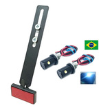 Suporte Olho De Gato + Par Parafuso Luz De Placa Para Moto
