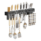Suporte Organizador Para Cozinha Talheres 8 Ganchos Aço Inox