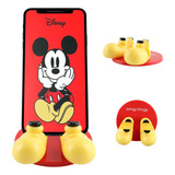 Suporte Para Celular Disney Mickey Mouse Feet Com Adesivo Ve