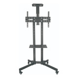 Suporte Pedestal Para Tv E Notebook Chão Com Rodízios Horizontal E Vertical 32 Até 65 Polegadas
