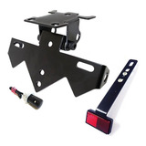 Suporte Placa Articulado Cb 650f Cb650f + Luz De Placa Led