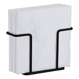 Suporte Porta Guardanapos De Mesa Aço Preto Fosco