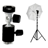 Suporte Sapata De Flash P/ Sombrinha Refletor Difusor Metal
