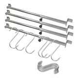  Suporte Tendal Para Freezer 4pçs E 12 Ganchos S1c Estanhado