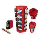 Suporte Torre P/30 Capsulas Três Corações Giratorio Cor Vermelho
