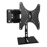 Suporte Tv Articulado 32 Até 43 Pol Com Suporte Dvd Receptor Cor Preto