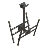 Suporte Tv De Teto Duplo 32 42 55 65 Vesa 600x400 360° 40kg Cor Preto