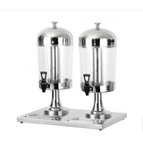 Suqueira Dupla Inox 16 Litros Dispensador De Bebida Brasinox Cor Prateado
