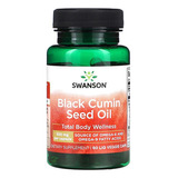 Swanson Black Cumin Seed Oil Óleo Cominho 500mg 60 Cáps Sabor Neutro