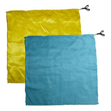 Swing Flag Quadrado Amarelo E Azul Claro - Vendido Por Par
