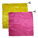 Swing Flag Quadrado Amarelo E Rosa - Vendido Por Par