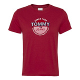 T-shirt Tommy Jeans Circle Logo Vermelho Tam. Egg