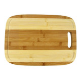 Tábua Corte Carne Churrasco Bambu 34x24cm Rústica Cozinha