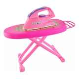 Tabua De Passar + Ferro Brinquedo Infantil Rosa Boneca