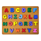 Tabuleiro Alfabeto Em Madeira Didático Pedagógico - Dm Toys