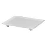 Tabuleiro Retangular Suporte Bolo Linha Festa Branco 35 X 40