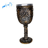 Taça Cálice Medieval Templário Caneca Vinho Cor Prata