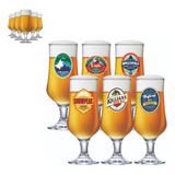 Taças De Cerveja Copo Chopp Tulipa Bebida 370ml 6 Pcs