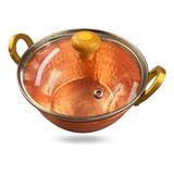 Tacho De Cobre Com Tampa De Vidro 1,5 Litros