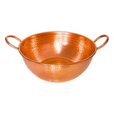 Tacho De Cobre Puro 5 Litros Com Alças De Cobre Ideal Para Doces Uso Doméstico Ou Industrial Resistente E Durável Império Do Cobre