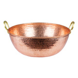 Tacho De Cobre Puro 60 Litros Lateral 20 E Fundo 18 Império Do Cobre Ideal Para Doces Fogão A Lenha Ou Industrial