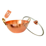 Tacho De Cobre Puro Com Tampa De Vidro 12 Litros