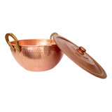 Tacho De Cobre Puro Para Doces Com Tampa Cobreada 15 Litros Ideal Para Fogão A Lenha Império Do Cobre